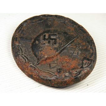 Placa de acero: insignia de la herida de 1939, de grado negro. Espenlaub militaria
