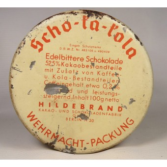 Le chocolat peut - 1941 Wehrmacht Packung- Scho-ka-kola. Vide. Espenlaub militaria