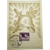 Día del coleccionista de sellos en el Tercer Reich tarjeta postal.Tag der Briefmarke 11. Januar 1942 11 de enero de 1942