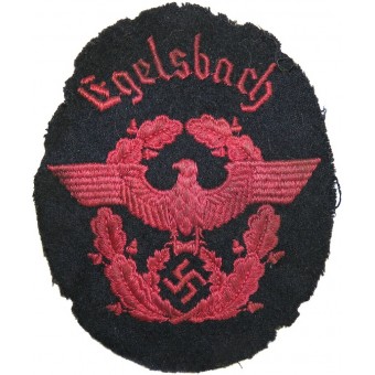 Egelsbach Fire police sleeve eagle. Third Reich. Espenlaub militaria