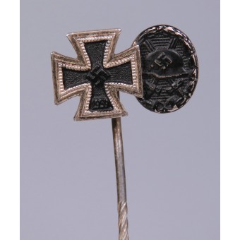 1939 год Железный крест и знак за ранение, миниатюра 9мм. Espenlaub militaria