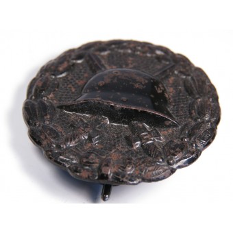 Un negro 1918 insignia de la herida. hierro troquelado mueren en laca negro. Espenlaub militaria