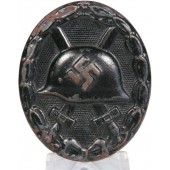 Black class - Wound badge 1939. Blued die stamped iron
