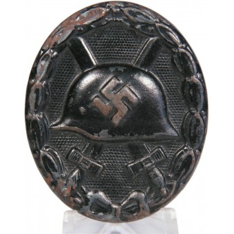Black class - Wound badge 1939. Blued die stamped iron. Espenlaub militaria