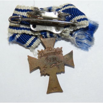 Miniature de Mère de la Croix, classe de bronze. Troisième Reich. Espenlaub militaria