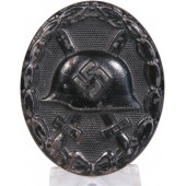 Wound badge 1939, 3rd grade. Die struck iron, blued, black lacquered