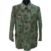 Luftwaffe Felddivisions smock- camouflage, tissu Grünmeliert