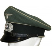Casquette à visière de la Wehrmacht Heer de la Seconde Guerre mondiale pour les rangs de l'infanterie.