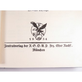 Adolf Hitlerin Mein Kampf. 1934. Kolmannen valtakunnan Raamattu.. Espenlaub militaria