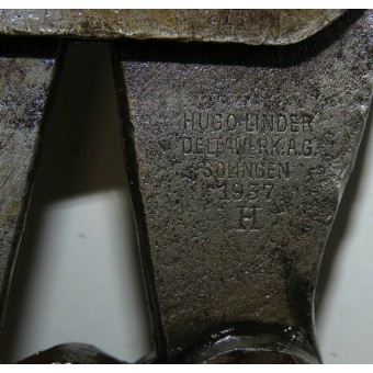 Pre-WW2 edición grande alemán pionero cortadores de alambre de fecha 1937 Hugo Linder. Espenlaub militaria