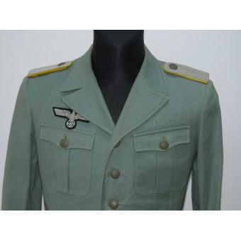 Privé lumière achetés poids blouse champ tropical avec insigne pour une Nachrichten Leutnant (ou Polizei). Espenlaub militaria