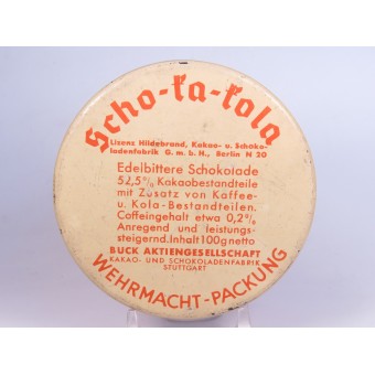 Una lattina vuota di Schok-Ka-Kola. Buck Aktiengesellschaft.. Espenlaub militaria