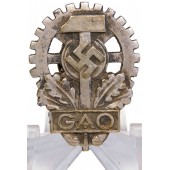 3rd Reich Gesamtverband deutscher Arbeitsopfer-GAO. Lid badge
