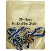 Ehrenkreuz der Deutschen Mutter 3. Stufe. Fritz Kohm Pforzheim. В заводской упаковке