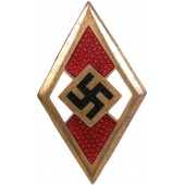 Hitler-Jugend Goldenes Ehrenzeichen mit eingravierter Nummer 122470