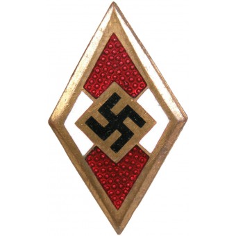 Hitler-Jugend Goldenes Ehrenzeichen mit eingravierter Nummer 122470. Espenlaub militaria