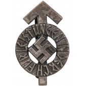 HJ - Leistungsabzeichen. Miniatura 22 mm. HJ Insignia de competencia en plata M 1/34