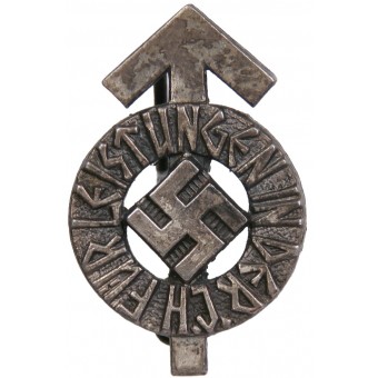 HJ - Leistungsabzeichen. Miniatyr 22 mm. HJ-behörighetsmärke i silver M 1/34. Espenlaub militaria
