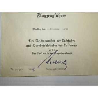 Oberfeldwebel Julius Baumann -sarja dokumentteja ja palkintoja - Geschwader Horst Wessel. Espenlaub militaria
