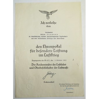 Oberfeldwebel Julius Baumann conjunto de documentos y premios - Geschwader Horst Wessel. Espenlaub militaria