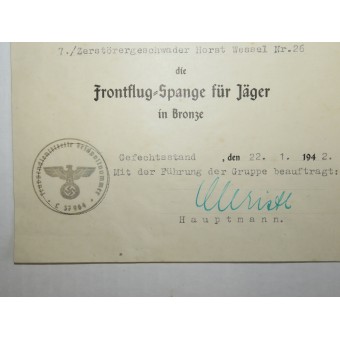 Oberfeldwebel Julius Baumann insieme di documenti e riconoscimenti - Geschwader Horst Wessel. Espenlaub militaria