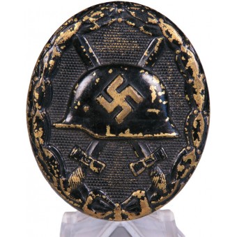 Verwundetenabzeichen 1939 in schwarz - W. Deumer Buntmetall,  marked L/11. Espenlaub militaria