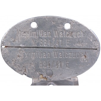 KRIEGSMARINE ID-tag. Oostzee Maximilian Walzuch. Espenlaub militaria