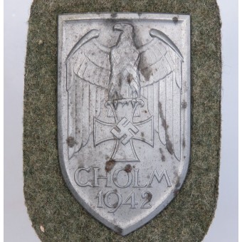 Cholm ärmsköld 1942. Kort m-variant. Espenlaub militaria