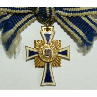 Miniature de 21 mm dun Ehrenkreuz der Deutschen Mutter - erste Stufe LDO L/57. Espenlaub militaria