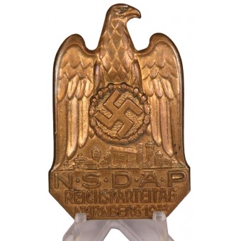 3. valtakunnan 1933 NSDAP:n kokousmerkki Nürnbergissä. Espenlaub militaria