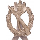 Assmann jalkaväen rynnäkkömerkki hopeaa, lähes uudenveroinen.