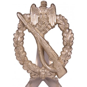 Assmann jalkaväen rynnäkkömerkki hopeaa, lähes uudenveroinen.. Espenlaub militaria