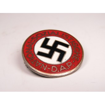 Знак партии NSDAP M1/3 RZM. Морковная эмаль. Espenlaub militaria