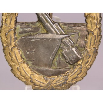 Знак береговой артиллерии. Изготовлен из цинка. C.E.JUNCKER. Espenlaub militaria