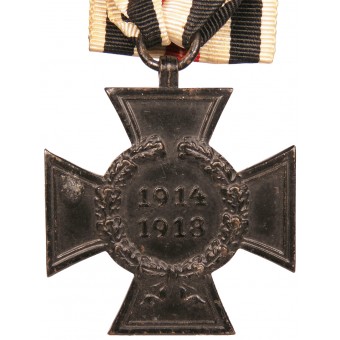 Ehrenkreuz für Witwen und Waisen 1914-18. O 10. Ferro in lacca nera. Espenlaub militaria