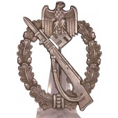 Hopeanväriset lapsiturvamerkit FZZS Infanteriesturmabzeichen in Silber
