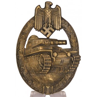 Panzerkampfabzeichen en bronce, Hermann Aurich. Espenlaub militaria