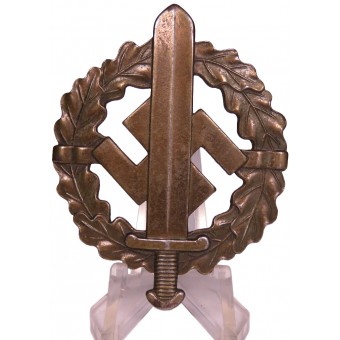 SA-Wehrabzeichen in Bronze. 2 Typen. Berg und Nolte. Magnetisch. Espenlaub militaria