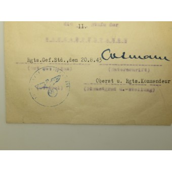 Conjunto de certificados de condecoración para un teniente de infantería de la Wehrmacht. Krim, Wolchow, Kurland. Raro. Espenlaub militaria