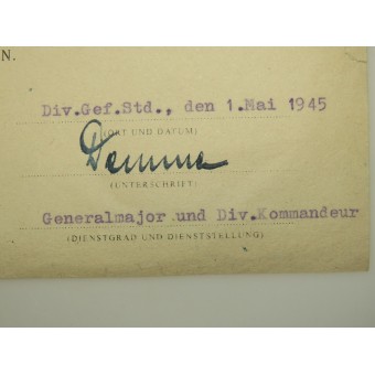 Ensemble de certificats de récompense pour un lieutenant dinfanterie de la Wehrmacht. Krim, Wolchow, Kurland. Rare. Espenlaub militaria