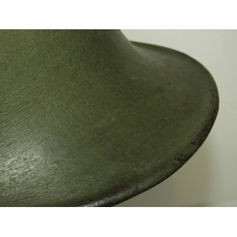 Casco alemán de acero modelo 1916 doble calca. Un casco temprano de la Wehrmacht. Espenlaub militaria