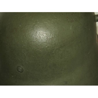 Casco alemán de acero modelo 1916 doble calca. Un casco temprano de la Wehrmacht. Espenlaub militaria