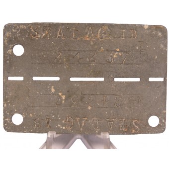 Medaglione identificativo personale di un prigioniero di guerra dello Stalag-1B. Espenlaub militaria