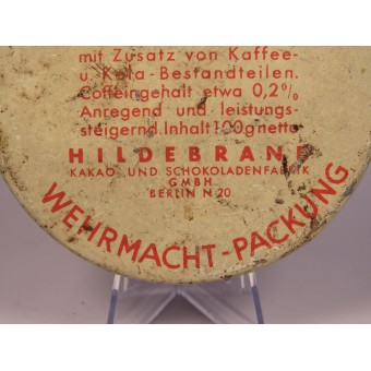 Scho-Ka-Kola. Duitse chocolade voor troepen 1941 blik met inhoud. Espenlaub militaria