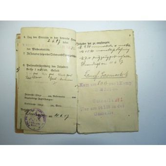 Солдатская книжка и личный Медальон Karl Bieth. Infanterie Regiment 32.. Espenlaub militaria