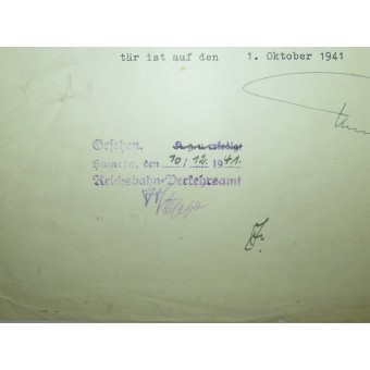 Un ensemble de documents de récompense pour un fonctionnaire des chemins de fer du Troisième Reich. Espenlaub militaria