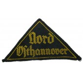 Parche de brazo Nord Ost Hannover HJ Gebietsdreiec. Año anterior a 1937