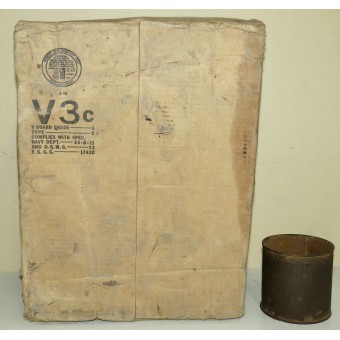 Caja de embalaje para estofado estadounidense entregado a la Unión Soviética en el marco del Lend-Lease. Raro.. Espenlaub militaria