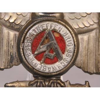 Brigata SA Treffen 86 - Schwaben 24. e 25.08.1935 distintivo di riunione. Espenlaub militaria