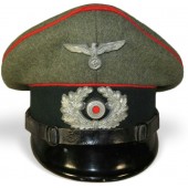 3rd Reich Wehrmacht Heeres Artillery visor hat for NCO's